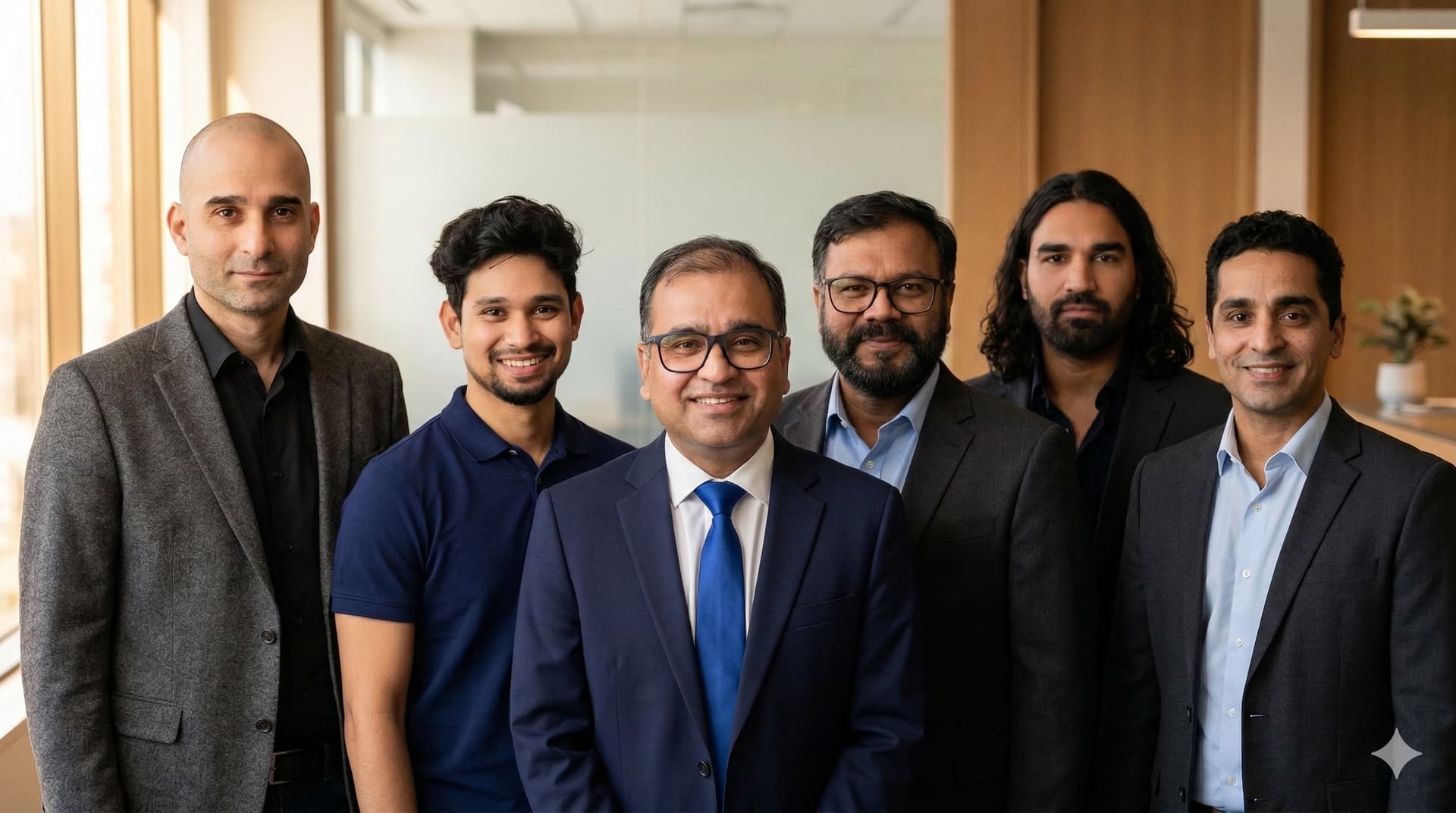 The Advantage Services team — Sanjay Agrawal, Kedar Gupta, Hamid Elsevar, Zia Khan, Riaz Muhammad, and Akram Gaffor